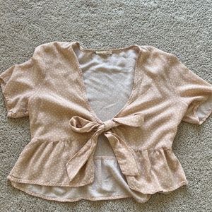 L.A. Hearts short sleeve tie top women’s size small